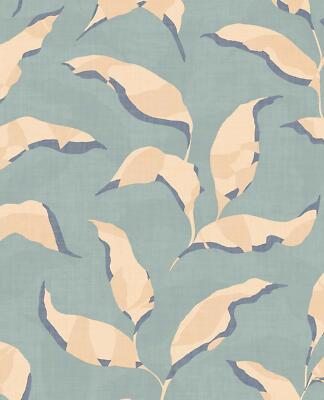 Eijffinger Tapete Twist 318052 Blätter beige blau Vlies Vliestapete 