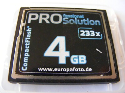 4GB Compact Flash Card 233x ( 4 GB CF Karte ) PRO SOLUTION gebraucht