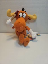 9" Bullwinkle J MOOSE Plush Wossamotta U. STUFFINS Stuffed Bean Plush CVS   - P 