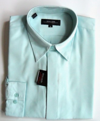 Pierre Cardin Hemd Langarm Comfort Fit Grün Herren Größe: Large