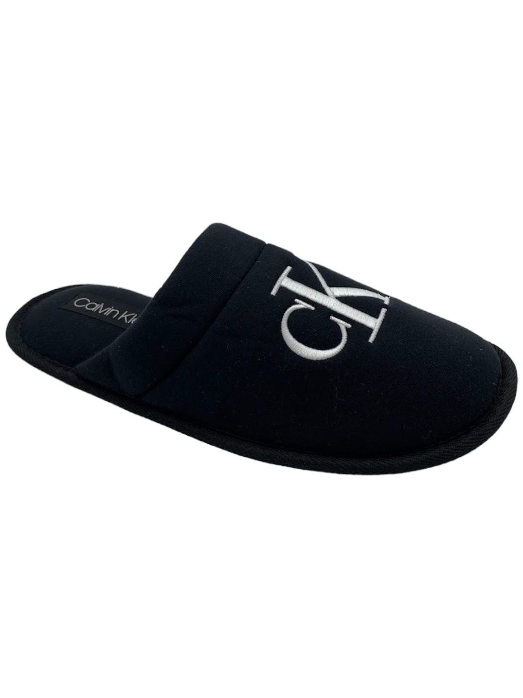 Мужские тапочки-слипоны Calvin Klein Xenith с круглым носком черные 6390₽