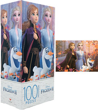 New Disney Princess Frozen 2 Elsa Anna Olaf Cardinal 100 Piece Jigsaw Puzzle