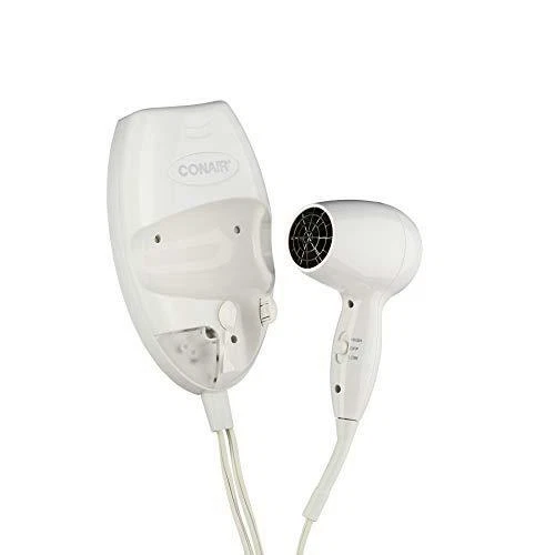 Secador de pelo de pared Conair 1600 vatios con luz nocturna LED, blanco Foto 2 de 4