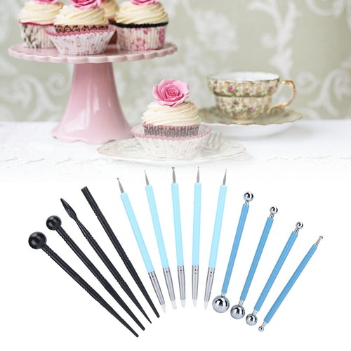 13Pcs/Set Cake Carved Pens Flower Modelling Tools Fondant Cake Decorating Molds - Picture 2 of 12