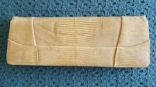 Vintage Python Lizard/Reptile Beige Clutch Purse 13-1/2" X 5"