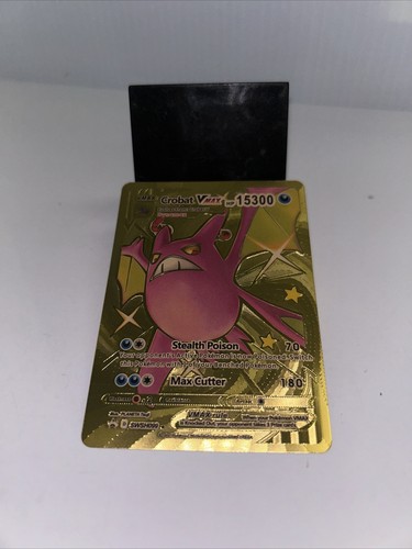 Crobat VMAX Metal Gold Foil Pokemon Card Fan Art Display Card HP15300 - 第 6/8 張圖片