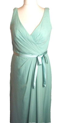 NEU EBENHOLZ ROSE HELLGRÜN CHIFFON SATIN SCHLEIFE ANLASS ABSCHLUSSBALLKLEID  GR. 18 # 48