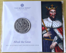 UK 2021 Alfred The Great BU £5 Coin In Sealed Pack