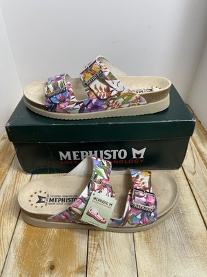 Mephisto Hester Shoes Womens Size 12 EU 42 Multicoloured Floral Soft-Air Sandals