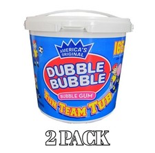 Dubble Bubble 165 Count Tub Bubble Gum PACK OF 2