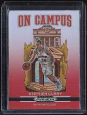 2022 Panini Prizm On Campus Stephen Curry  Damaged top left corner