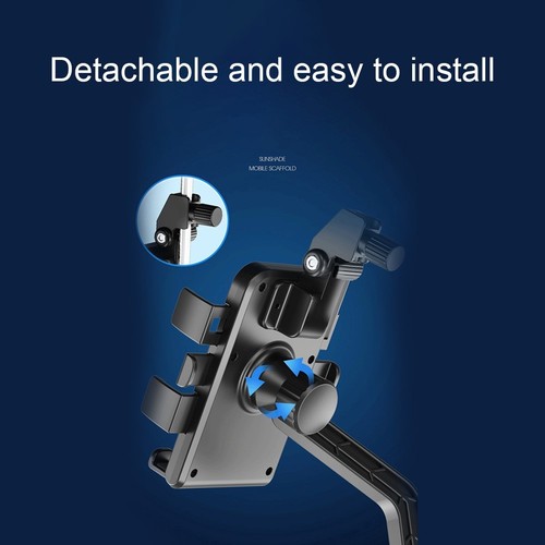 Support téléphone portable pour vélos avec parasol et angle de vision réglab - Photo 4 sur 14