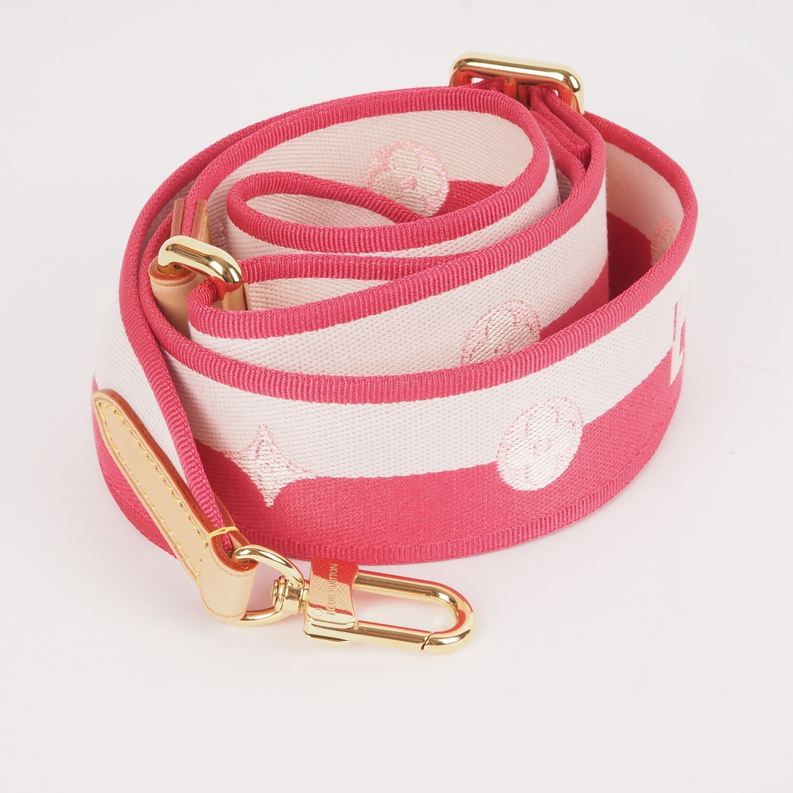 LOUIS VUITTON Shoulder Strap M46786 Neverfull BB Rose Peony NEW Adjustable image 6