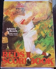 Vintage Collectable Baseball Programme Cincinnati Vs Atlanta 1978 Jonny Bench