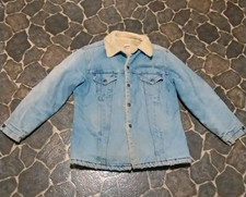 LEVIS Sherpa lined Orange Tab Denim Truckers jacket made in USA Size L VGE 80s