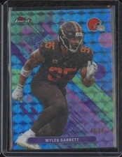 2025 Topps Finest MYLES GARRETT #97 Blue Geometric Refractor /99 Browns JA215