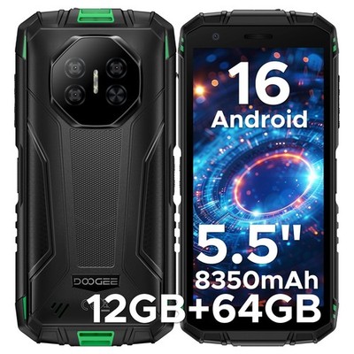 DOOGEE Fire 3 Android 16 Rugged Smartphone Unlocked Cell Phone 8350mAh 12GB+64GB