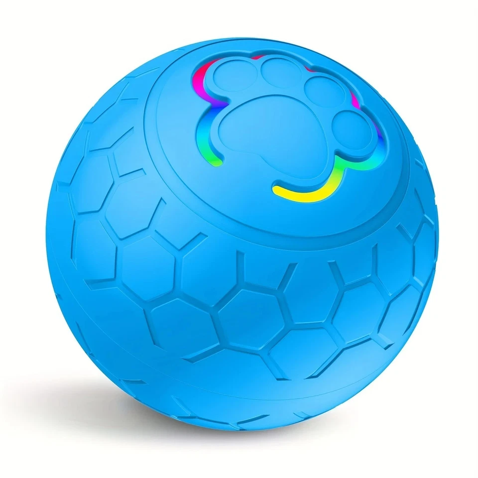 Smart Interactive Dog Toy Ball USB Rechargeable Bouncing Rolling Pet Toy w/Light - Image 2 of 4