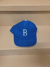 VINTAGE Brooklyn Dodgers Hat Cap Snap Back Blue Manufacturers Hanover Mens 80S