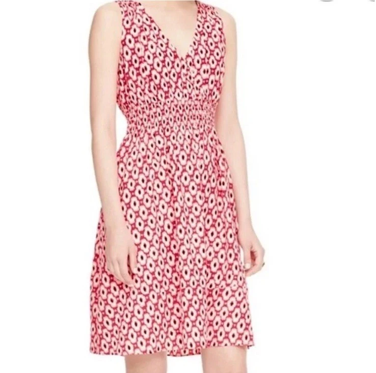 Abito Kate Spade Posey misto seta elastico in vita taglia S midi estivo resortwear