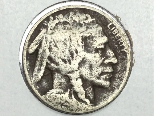 1919-S Buffalo Nickel in very good