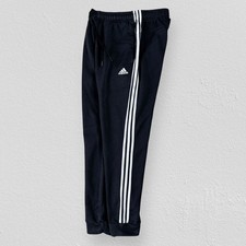 Adidas Black Joggers Sweatpants Striped Mens Medium