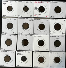 25 Netherlands & Territories Coins (1/2 to 25 cents, spanning 1857 to 1941)
