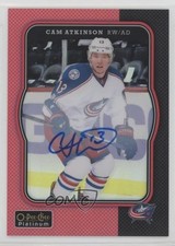 2017-18 O-Pee-Chee Platinum Retro Rainbow Red Auto Cam Atkinson #R-16 Auto 0a3