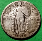 1928 S SILVER STANDING LIBERTY QUARTER 25¢ 98-Year-Old Coin, 2.64M Minted
