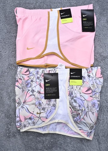 Nike Dri-Fit Tempo Running Girls Shorts Pink Floral Shorts Lot Size Small NWTS - Picture 5 of 9