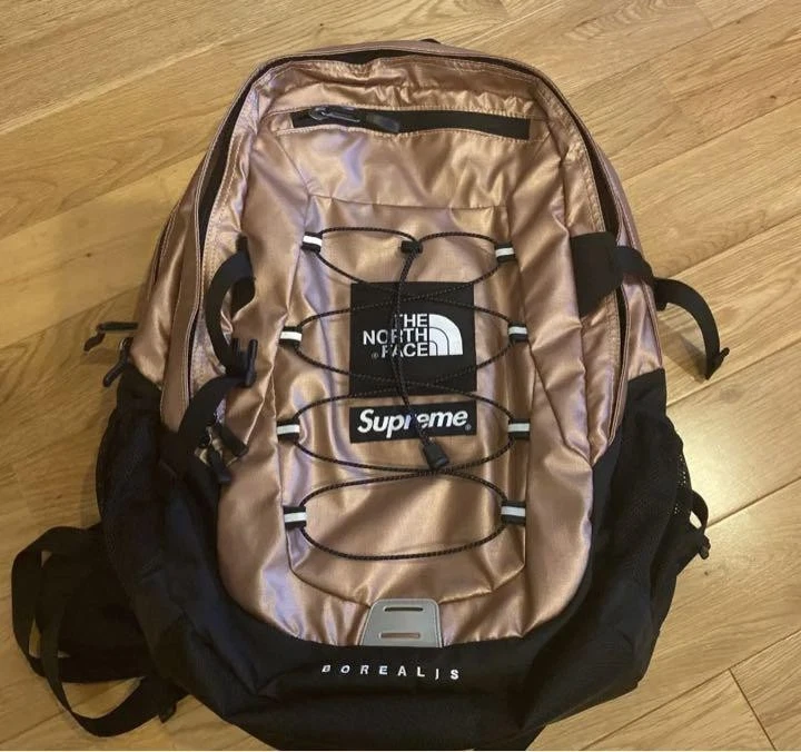 Sac à dos Supreme The North Face Metallic Borealis rose édition limitée Japon