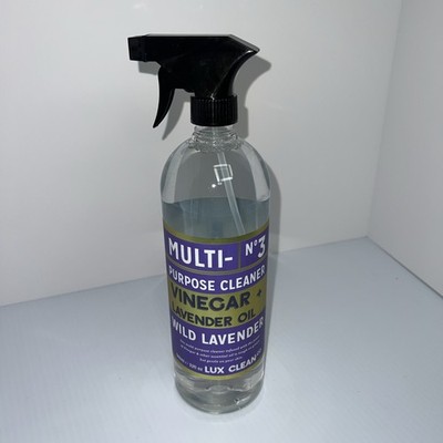 LUX CLEAN ~VINEGAR + Lavender Oil Kitchen Cleaner Deodorizer Wild Lavender 946ml