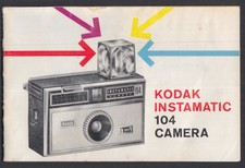 Kodak Instamatic 104 Camera Instruction booklet 1965