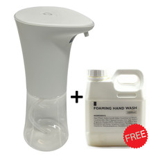 Automatic Touchless Foam Soap Dispenser &ndash; Battery Powered + FREE 1 Litre Soap