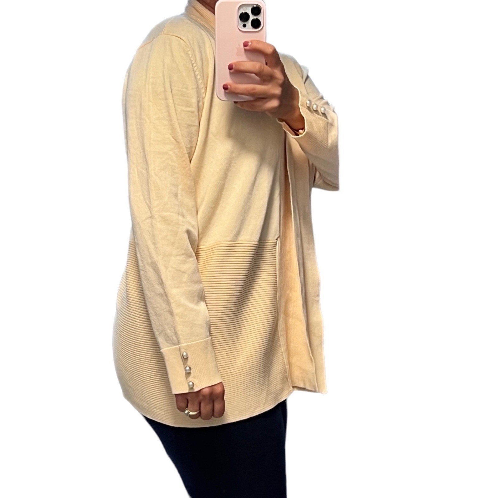 89th Madison Open- Front Cardigan Orange Size PXL