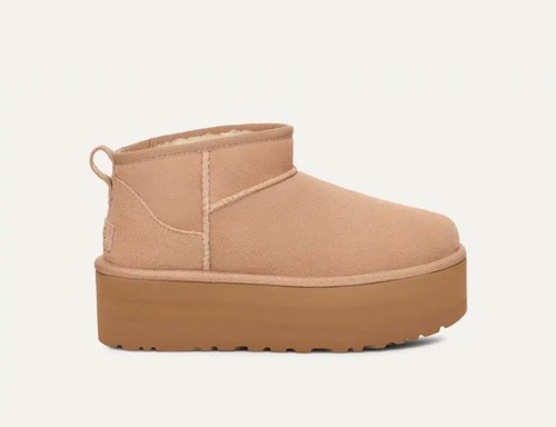 Size 9 - UGG Classic Mini Platform Suede Women’s Boot Mustard Seed 1135092
