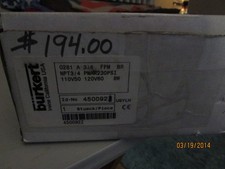 New 450092 Burkert Solenoid Valve 0281 A 3/4 FPM BR NPT3/4 110V50 120V60