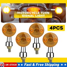 Amber Lens Motorcycle Turn Signal Blinkers For ATV Scooter Quad M10 Chrome 4PCS