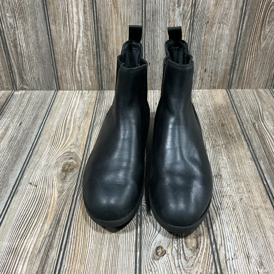 Fit Flop Sumi Leather Chelsea Ankle Boots Black Size 10 Waterproof Slip On - Image 2 of 4