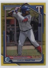 2024 Bowman Draft Chrome Yellow Refractor 14/75 Curley Martha #BDC-165 3pb