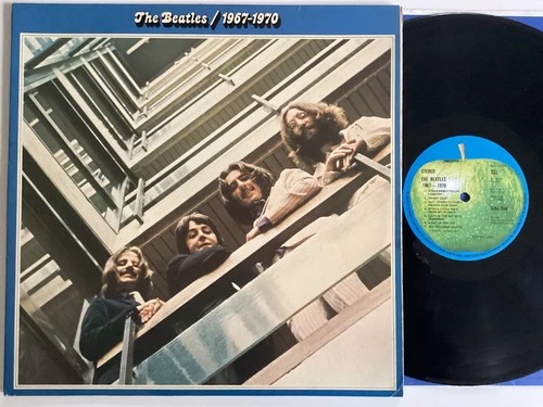 BEATLES 1967 1970 BLUE ALBUM VINYL DOUBLE LP BEST OF COMPILATION play test ( 4