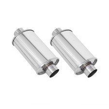 2x 3 Ultra Quiet Muffler Resonator 3 In304s Exhaust Vibrant New
