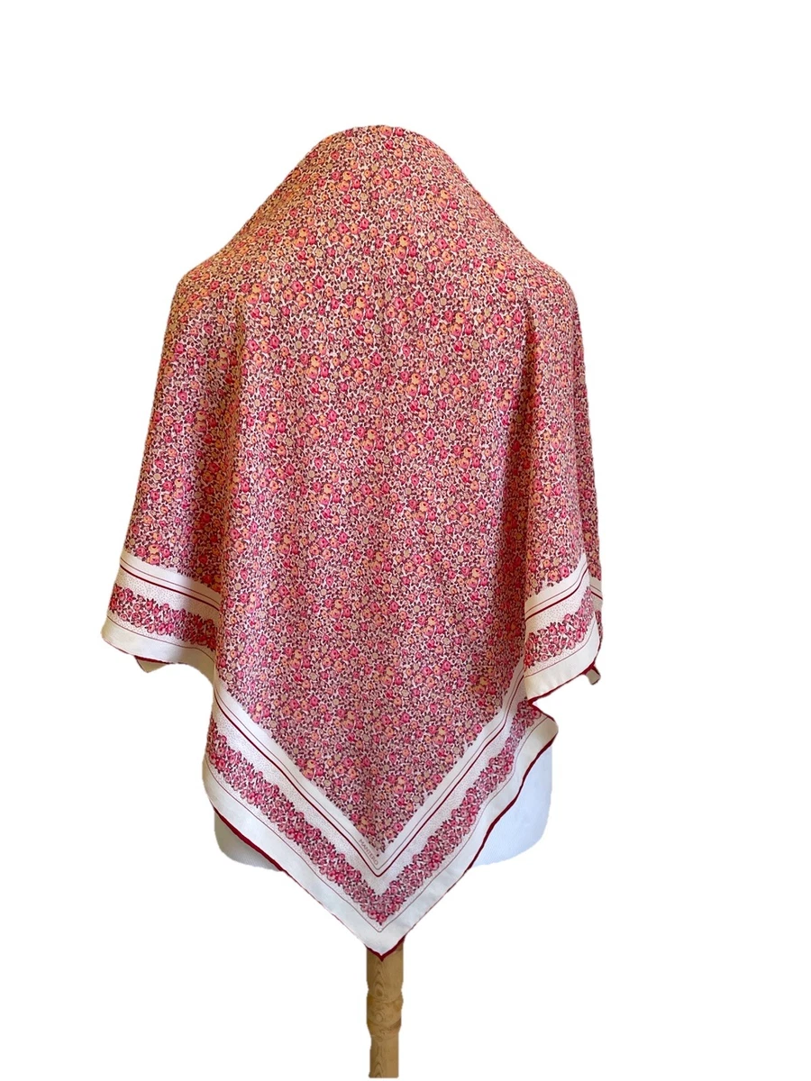 Foulard En Soie Mantero Motif Floral Multicolore - Occasion Très Bon état