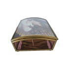 Vintage Enesco Metal & Glass Trinket/Jewelry Box Featuring  "Angel & Dove"5.5x4" — photo 3