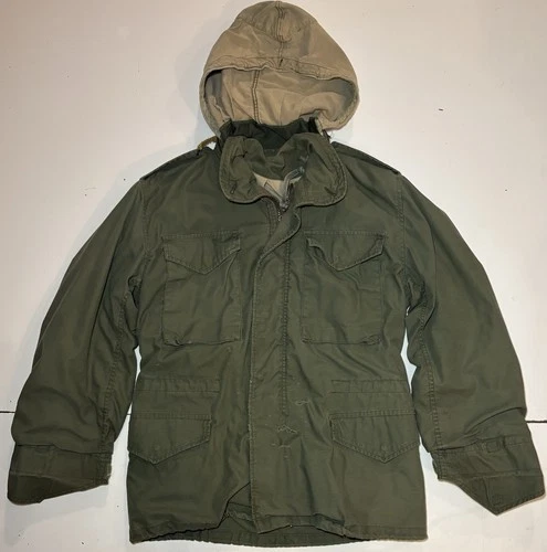 VTG Vietnam OG-107 M65 Army Military Cold Weather Field Coat Jacket 70s Sateen S