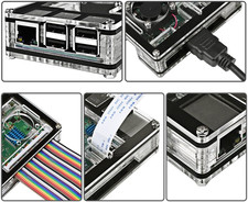 Case for Raspberry Pi 3 with Fan Cooling Pi 3B Case with 3 Pcs Heat-Sinks 5V ...