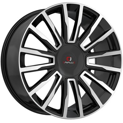 Cavallo CLV-47 20x8.5 6x135/6x5.5'' +25mm Black/Machined Wheel Rim 20'' Inch