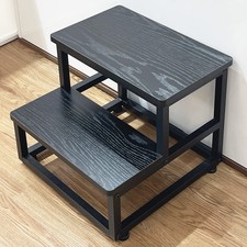 Step Stool, Bedside Steps for High Beds with Round Corners, 2 Steps Footstool...