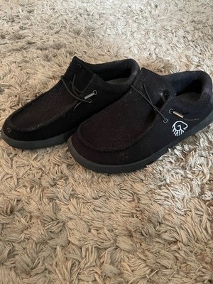 Giesswein Merino Wool Hausschuhe / Hüttenschuhe Gr. 44 Schwarz