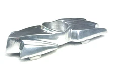 Vtg 1930s Art Deco Bauhaus Streamline Cast Aluminum Metal Car Sculpture Ashtray